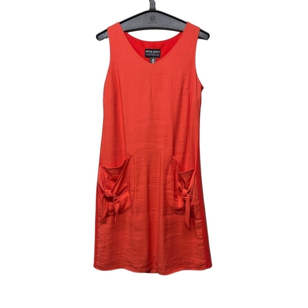 Frank Lyman Coral Sleeveless Dress With Front Pockets Size 4